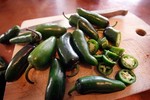 CHICAGO - JULY 22:  Jalapeno peppers sit on a ...